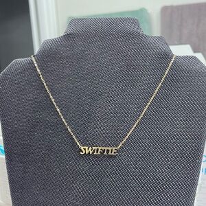 NWOT - Taylor “Swiftie” gold tone necklace